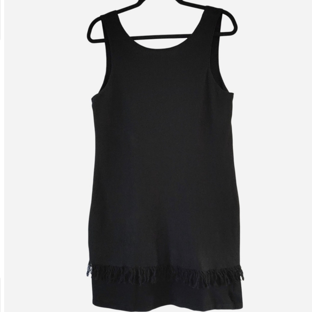 Theory Knit Dress Jurinzi O_Reverie Black Tank Medium Sweater Layer Pullover